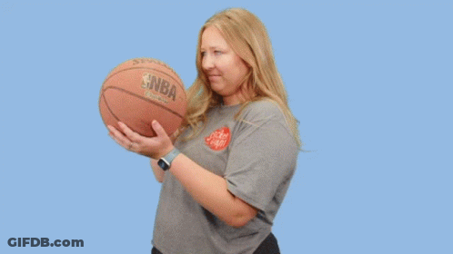 Woman Holding Basketball Sports Ba GIF