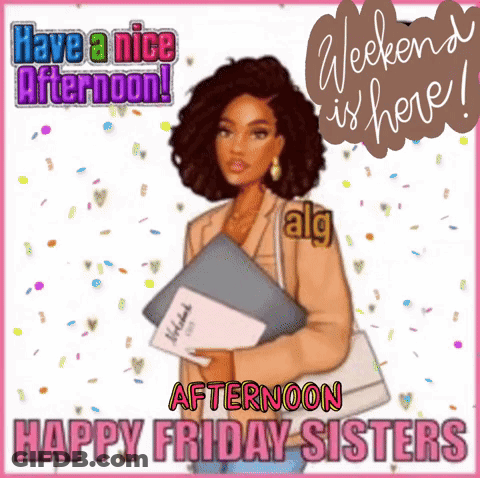 Woman Holding Book Saying Have A Nice Afternoon GIF