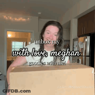 Woman Holding Box Unbox My With Love Meghan Goodies With Me GIF