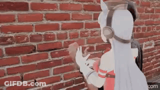 Woman Holding Brick GIF