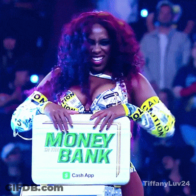 Woman Holding Briefcase Saying Money Bank GIF