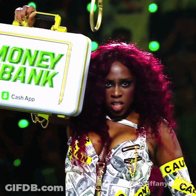 Woman Holding Briefcase Saying Money Bank GIF