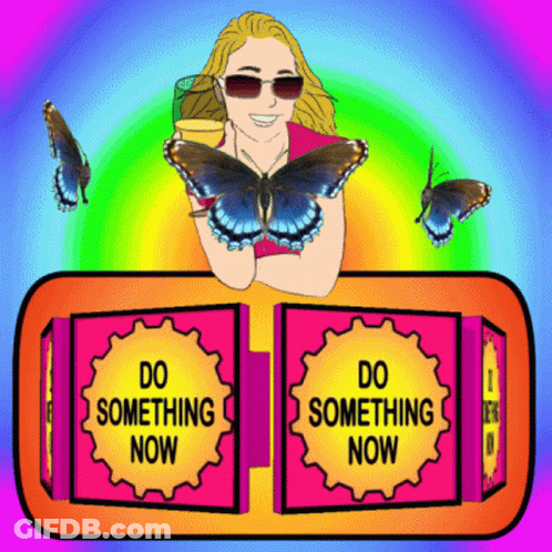 Woman Holding Butterfly Saying Do Something Now GIF