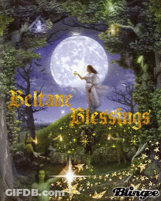Woman Holding Candle Beltane Blessings GIF