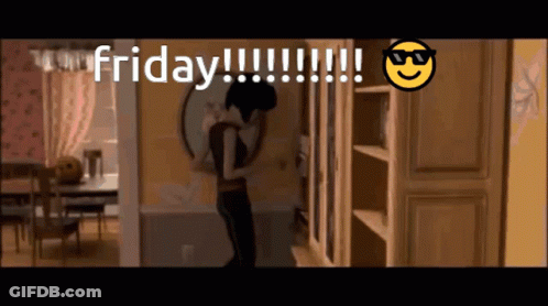Woman Holding Cat Saying Friday GIF
