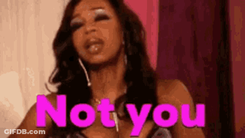 Woman Holding Chest Saying Not You GIF