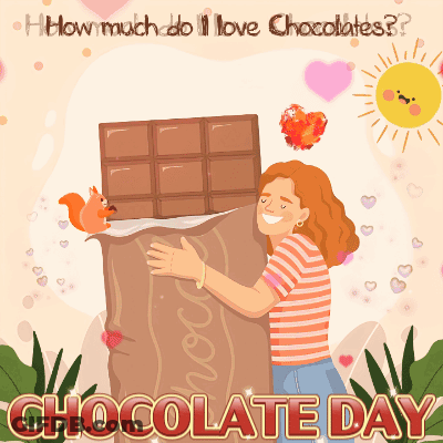 Woman Holding Chocolate Bar How Much Do I Love Chocolates GIF