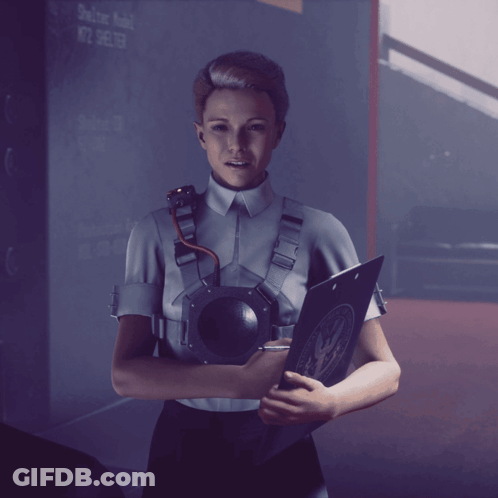 Woman Holding Clipboard Online Hotel GIF