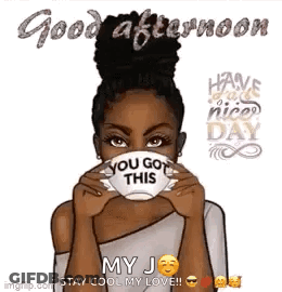Woman Holding Coffee Saying You Got This GIF