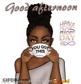 Woman Holding Coffee Says You Got This GIF