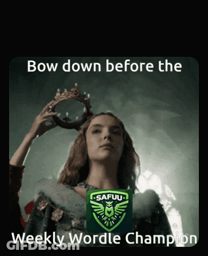 Woman Holding Crown Bow Down Wordle Champion GIF