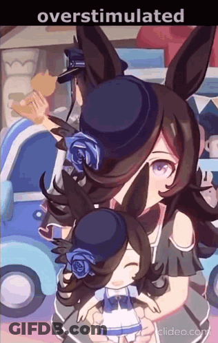 Woman Holding Doll Overstimulated GIF