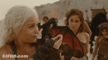 Woman Holding Dragon GIF