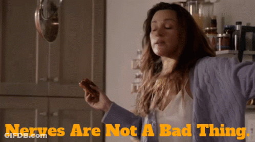 Woman Holding Food Nerves Are Not A Bad Thing GIF