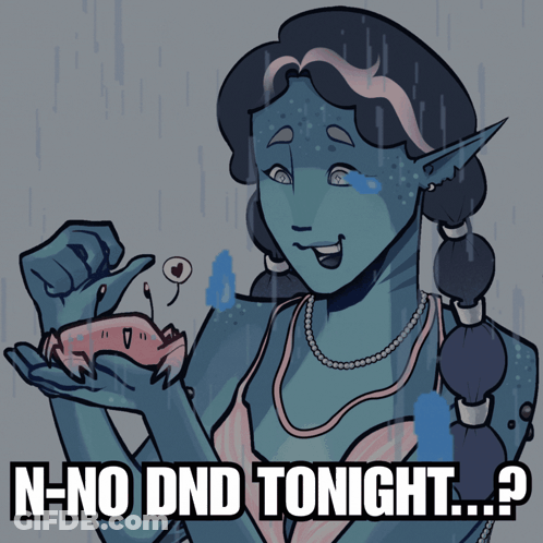 Woman Holding Frog Saying No Dnd Tonight GIF