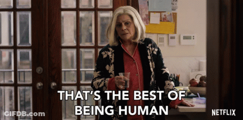 Woman Holding Glass Saying That's The Best Of Being Human GIF