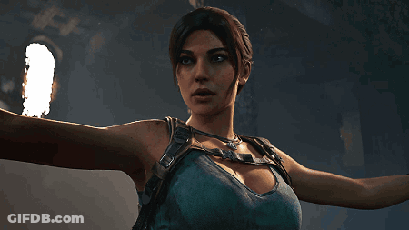 Woman Holding Gun In Video Game GIF