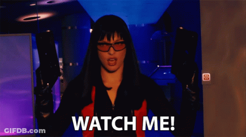 Woman Holding Gun Saying Watch Me GIF