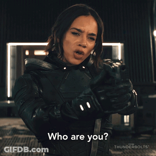 Woman Holding Gun Saying Who Are You GIF