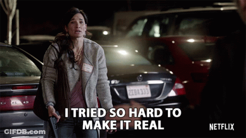 Woman Holding Gun Says I Tried So Hard To Make It Real Netflix Logo GIF