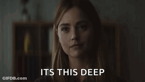 Woman Holding Hands Up Saying Its This Deep GIF