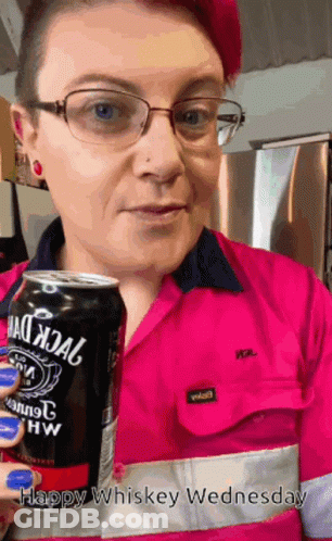 Woman Holding Jack Daniel's Whiskey GIF