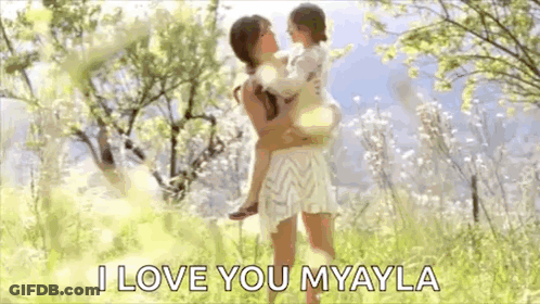 Woman Holding Little Girl Saying I Love You Myayla GIF