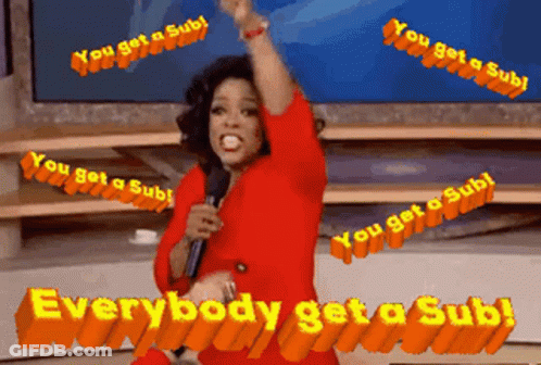 Woman Holding Microphone Everybody Get A Sub GIF