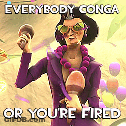 Woman Holding Microphone Saying Everybody Conga GIF