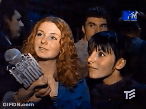 Woman Holding Microphone Saying Facts GIF