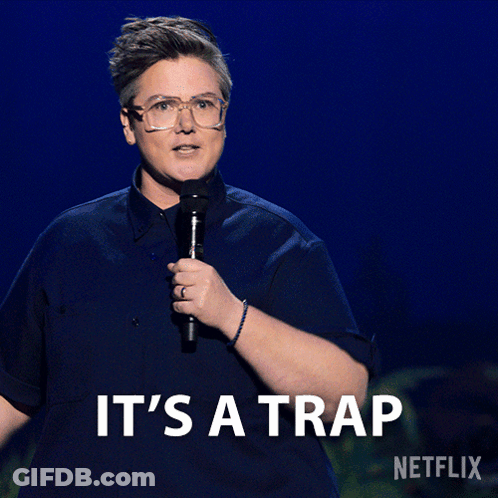 Woman Holding Microphone Saying It's A Trap GIF