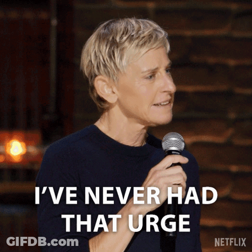 Woman Holding Microphone Saying Never Had That Urge GIF