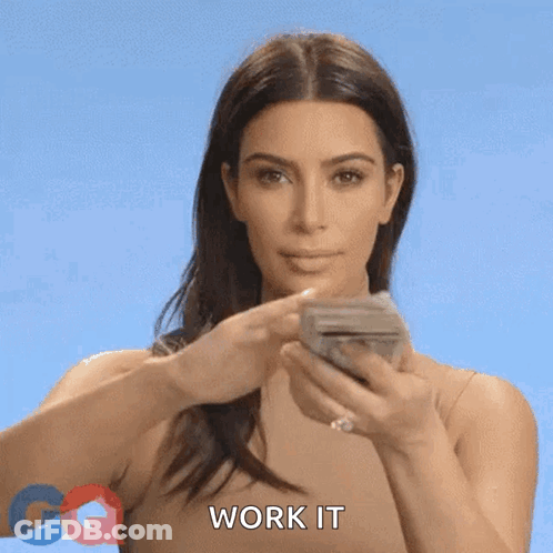 Woman Holding Money Saying Work It GIF