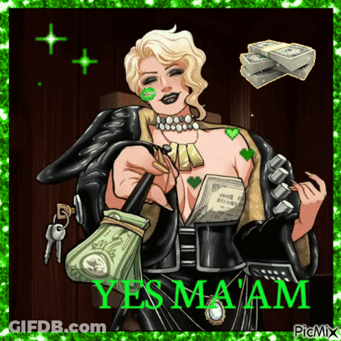 Woman Holding Money With Yes Ma Am GIF