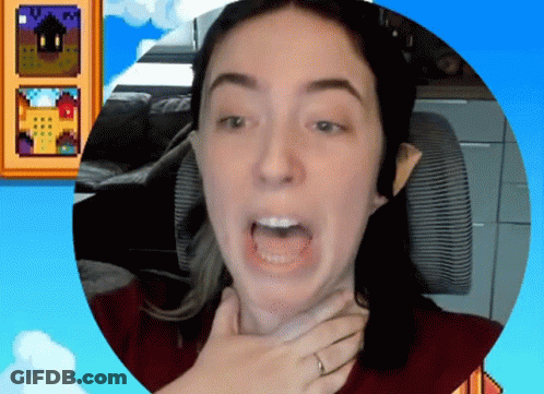 Woman Holding Neck With Ring GIF