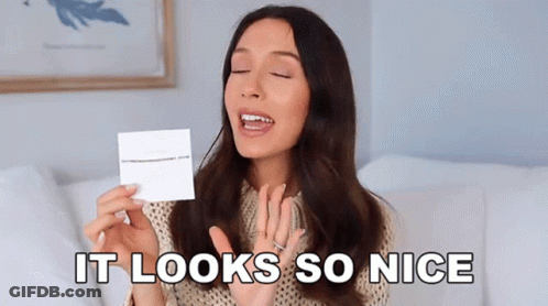 Woman Holding Nice Card GIF