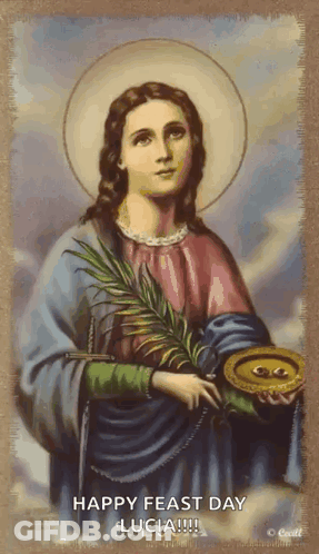 Woman Holding Palm Branch And Sword GIF