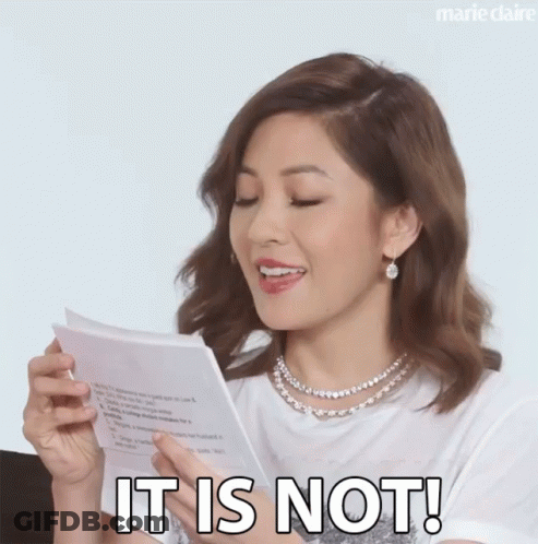 Woman Holding Paper Saying It Is Not GIF