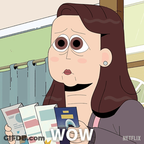 Woman Holding Passport With Wow GIF