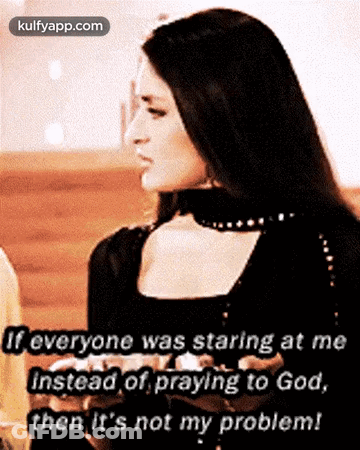 Woman Holding Plate Saying Everyone Was Staring At Me Instead Of Praying To God GIF