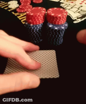 Woman Holding Playing Cards Says Ysee GIF