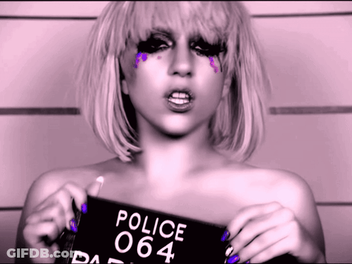 Woman Holding Police Mugshot GIF