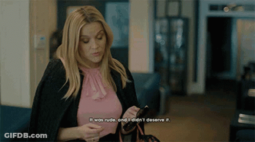 Woman Holding Purse Saying It Was Rude And I Didn't Deserve It GIF
