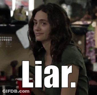 Woman Holding Red Cup Saying Liar GIF
