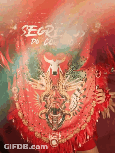Woman Holding Red Feathered Fan Segredo Do Corvo GIF