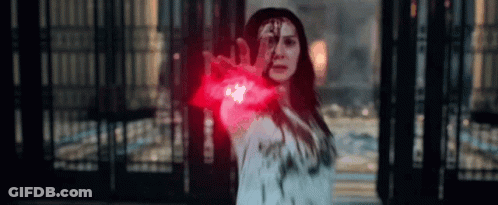Woman Holding Red Glowing Object GIF