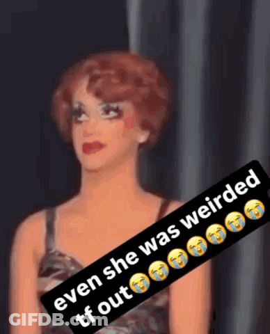 Woman Holding Sign Even She Was Weirded TF Out GIF