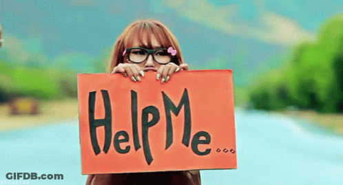 Woman Holding Sign Saying Help Me GIF