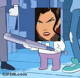 Woman Holding Slugger Baseball Bat GIF
