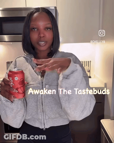 Woman Holding Soda Can Awaken The Tastebuds GIF